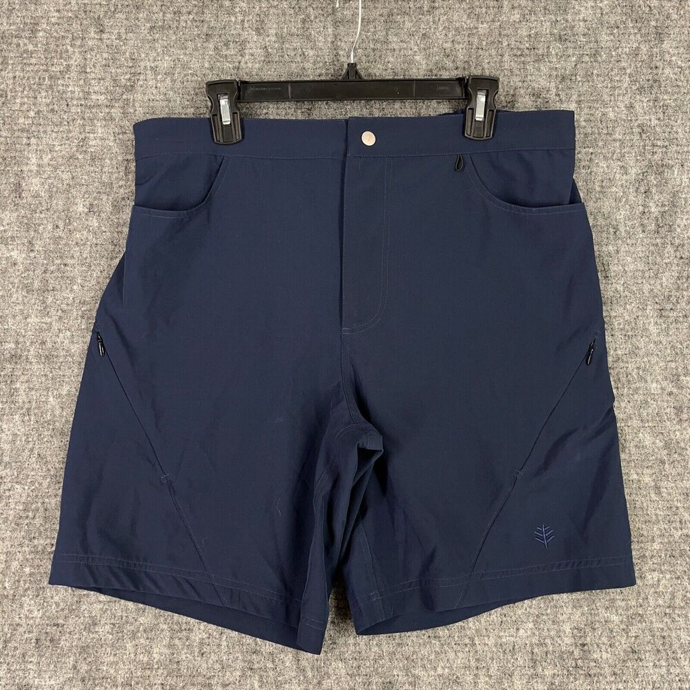 Coolibar Shorts Mens L Blue UPF 50+ Calasa Tech Swim Trunks Bathing‎ Suit Pool